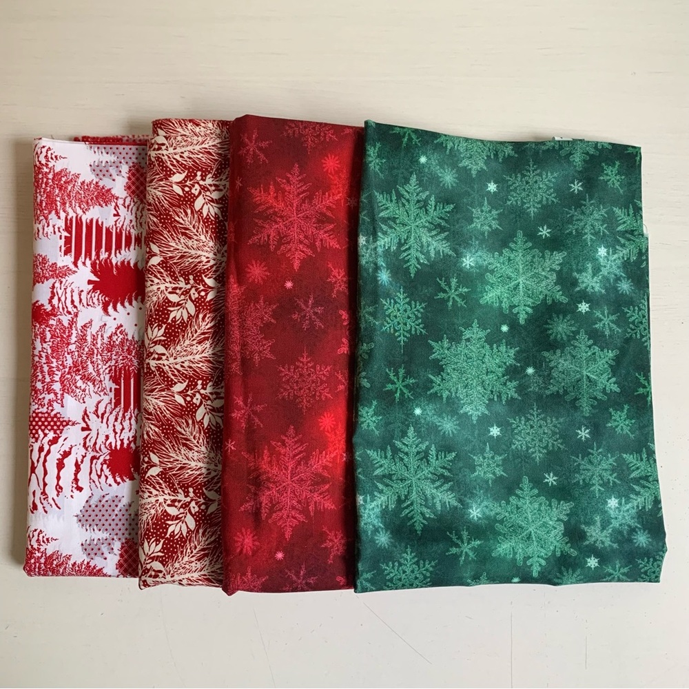 Christmas Holiday Fabric 4pc Bundle
